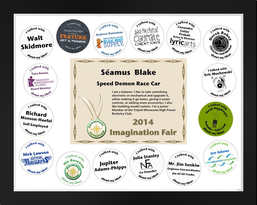 Imagination Fair 2014 Participation Certificate Example